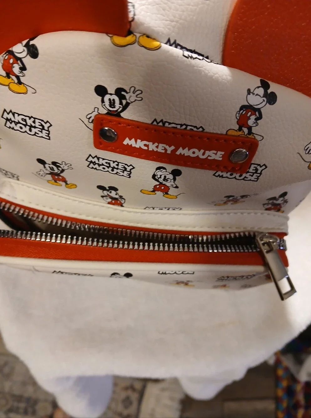 Disney NWT White & Red Mickey Mouse Backpack